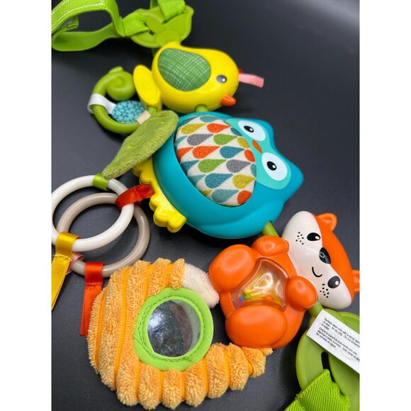 Infantino Musical Travel Bar Activity Toy Chick Owl Fox Mlirror Rattle - Picture 4 of 6